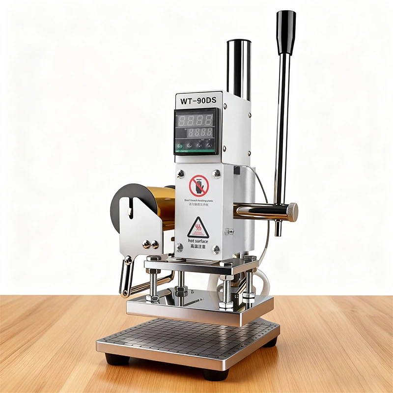 

Small manual bronzing machine Gold digital leather logo embossing T-slot bronzing machine