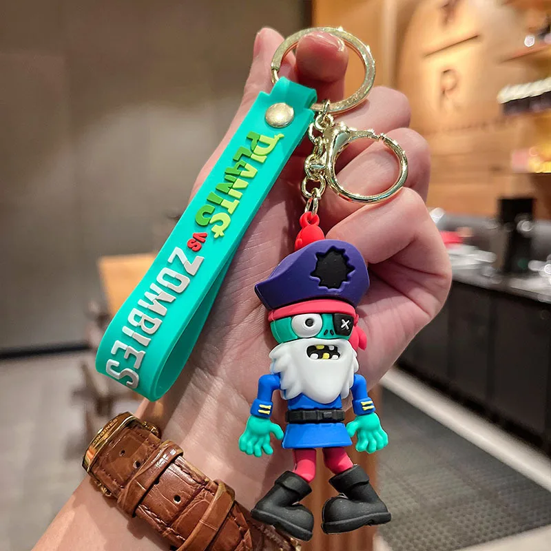 Plants vs. Zombies Keychain Classic Game Character Doll Model Car Key chain Pendant Cartoon Children's Toy Luggage Accessories