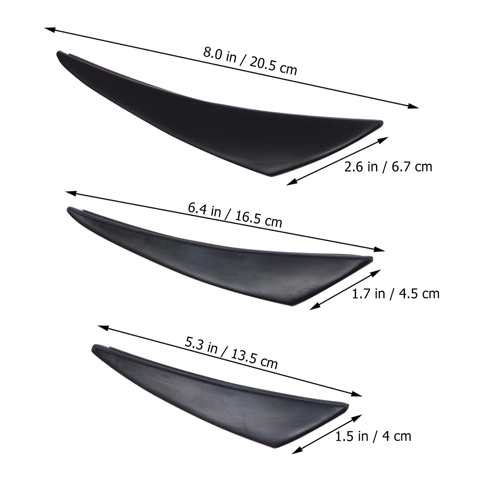 1Set Auto Front Stoßstange Diffusor Fin Splitter Lip Auto Stoßstange Abdeckung Körper Spoiler Streifen Canard Dekorative Automotive Zubehör