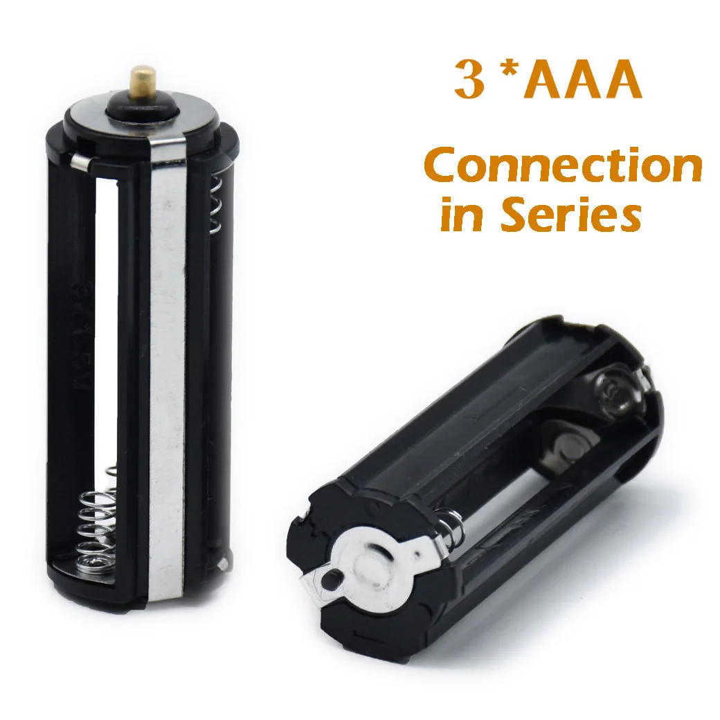 Battery Rack 3x No. 7 Battery Compartment 3AAA Series Battery Box Positive and Negative Converter