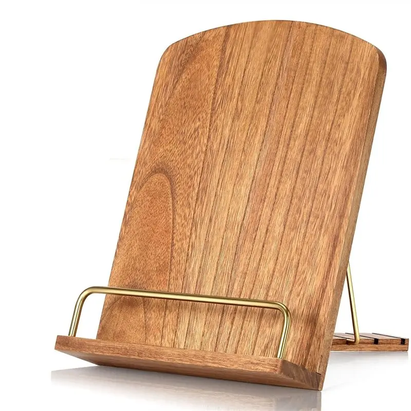 

【PASSIONE】Регулируемая подставка для кулинарных книг из массива дерева для кухонной столешницы