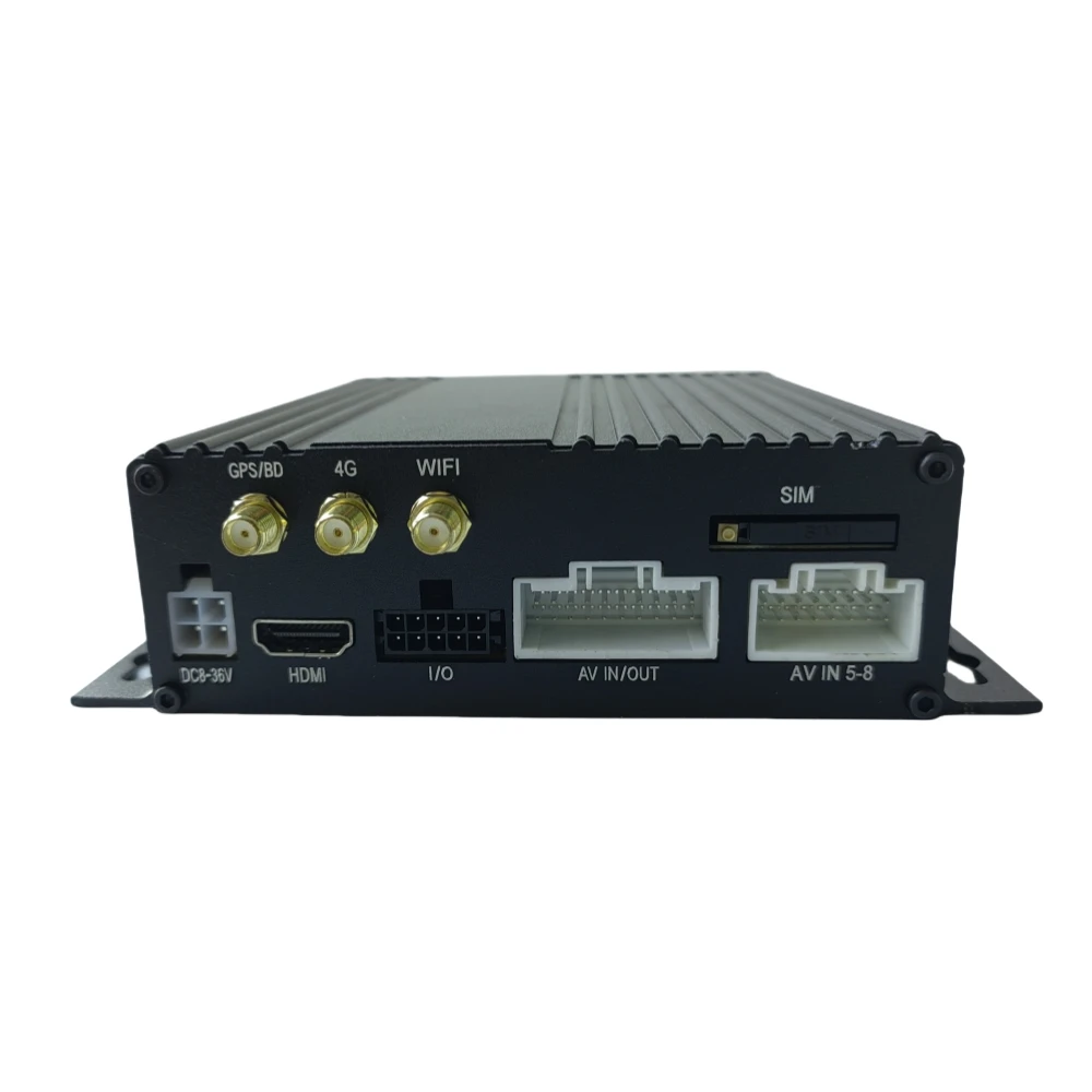 Veículo 8 canais DVR móvel H.265 AHD 1080P Cartão SD duplo MDVR Suporte GPS 4G WIFI Gravação em tempo real