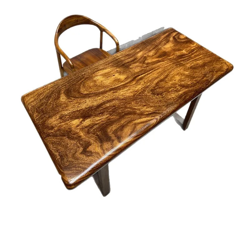 

Walnut, large board, tea table and chairs, combination, new Chinese style, log, home, office, solid wood