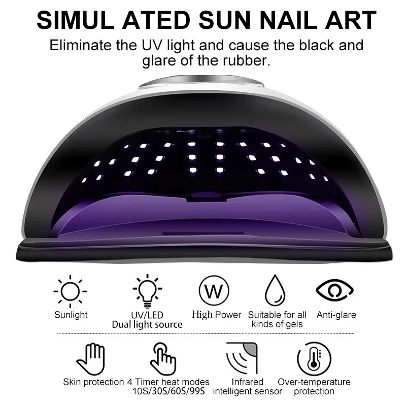 Lámpara profesional para uñas con sensor infrarrojo, luz para manicura, secado rápido de todo esmalte en gel, secadora de uñas para salón 3