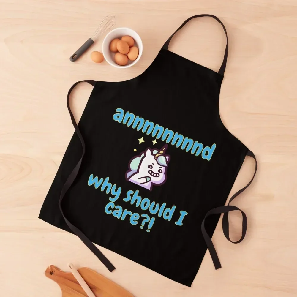 Unicorse and why should i care Blue Unicron Apron Utensils For Kitchen christmas Apron