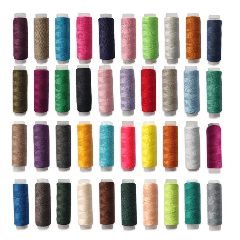 40 Colors Polyester Thread Yard, Manual Machine Embroidery Sewing Thread Decorative Stitching 110m/120 Yard, Industrial Machine