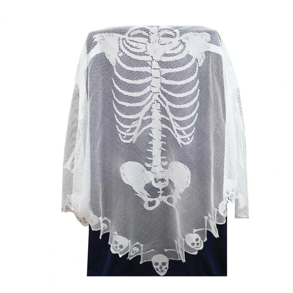 Halloween Costume Accessory Dark-themed Halloween Cloak Costume for Adults Kids Festive Atmosphere Enhancer for Parties Skull