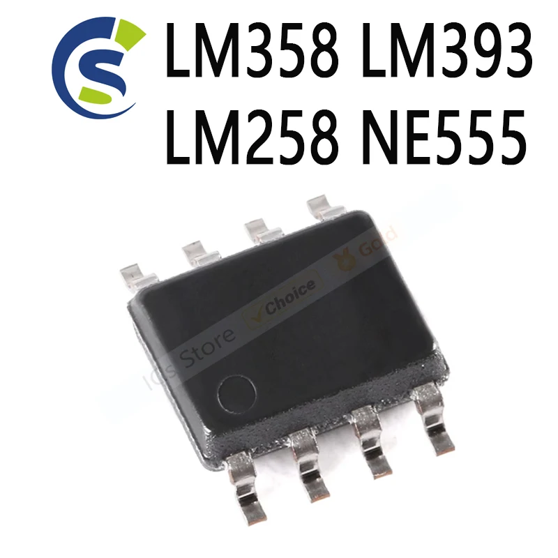 50 pz SOP SMD LM258DR LM358DR LM324DR LM339DR LM393DR NE555DR circuito amplificatore LM358 LM393 LM258 NE555 LM339 LM324