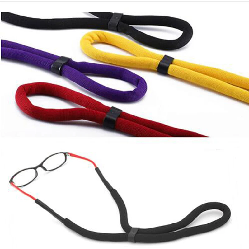 Multicolour Adjustable Non-slip Sport Buoyancy Swimming Diving Eyewear Rope Protect Silicone Nylon Lanyards for Glasses Strap