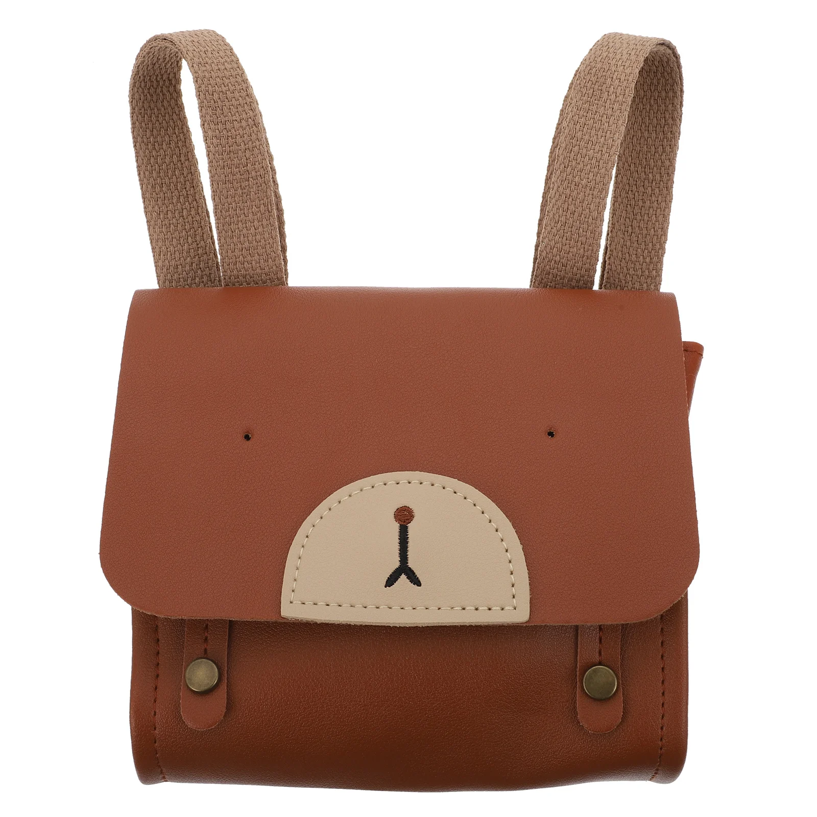 Adorable Bear Backpack Kids Toddler School Bag Portable Children Bags Storage Pouch Preschool Daycare Day Trips PU Material