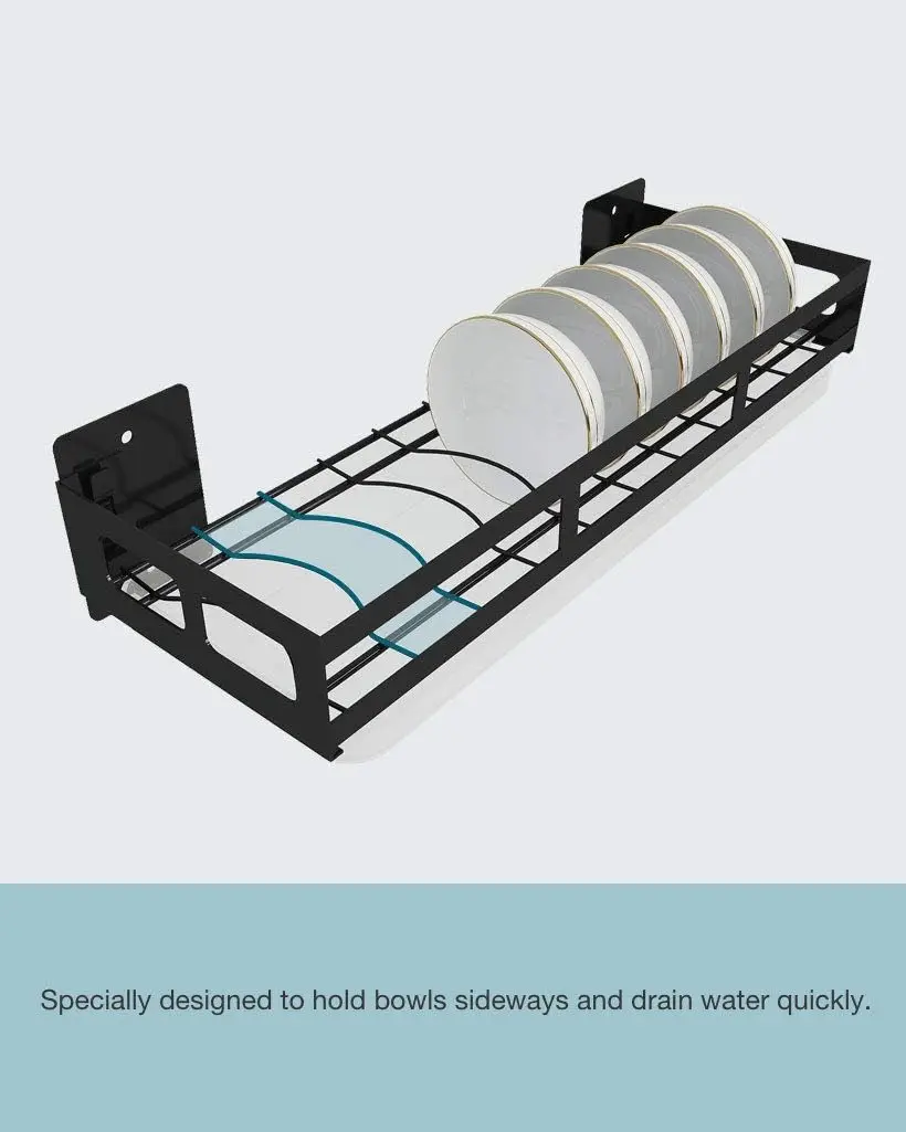 l-Mounted Kitchen Organizer Set - Plate Holder, Bowl Holder, Pot Lid Holder/Cutting Board Holder, Knife Holder, Spice Rack,