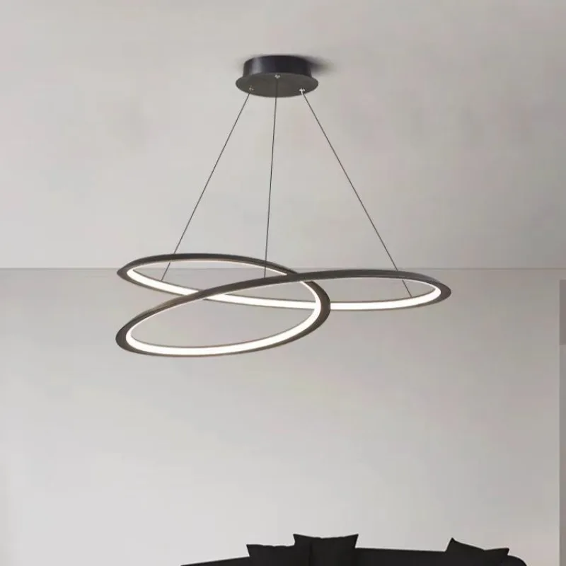 LED Ring Hanging Teto Lâmpadas, Iluminação interior, Sala de estar Pingente Luzes, Decoração Home Moderna, Sala de jantar