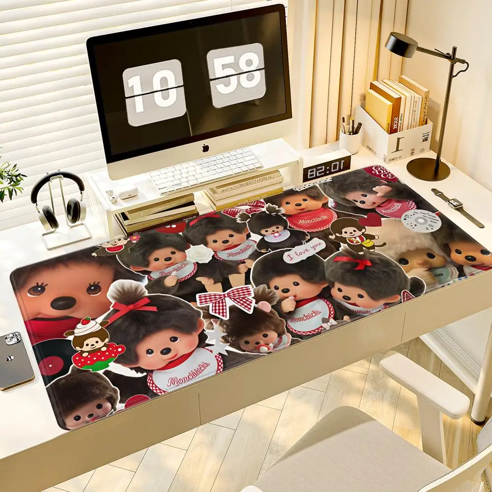 M-Mon-chhi-chiES Anti-slip Lock Edge Mouse Pad, Rubber Base XXL Large Gaming Desk Mat, Laptop Computer  Extended Keyboard Pad - view 4