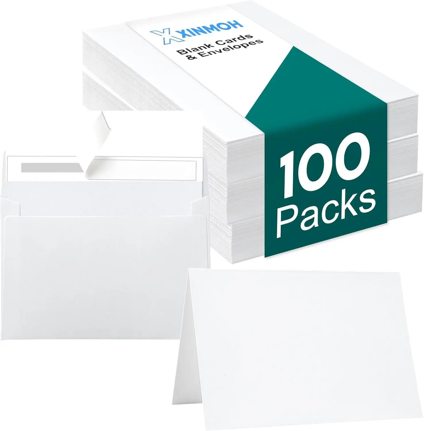 

100 Pack Blank Cards and Envelopes 4x6, Note Cards Set with Self-Seal Envelopes for DIY Greeting Thank You Cards Invitations