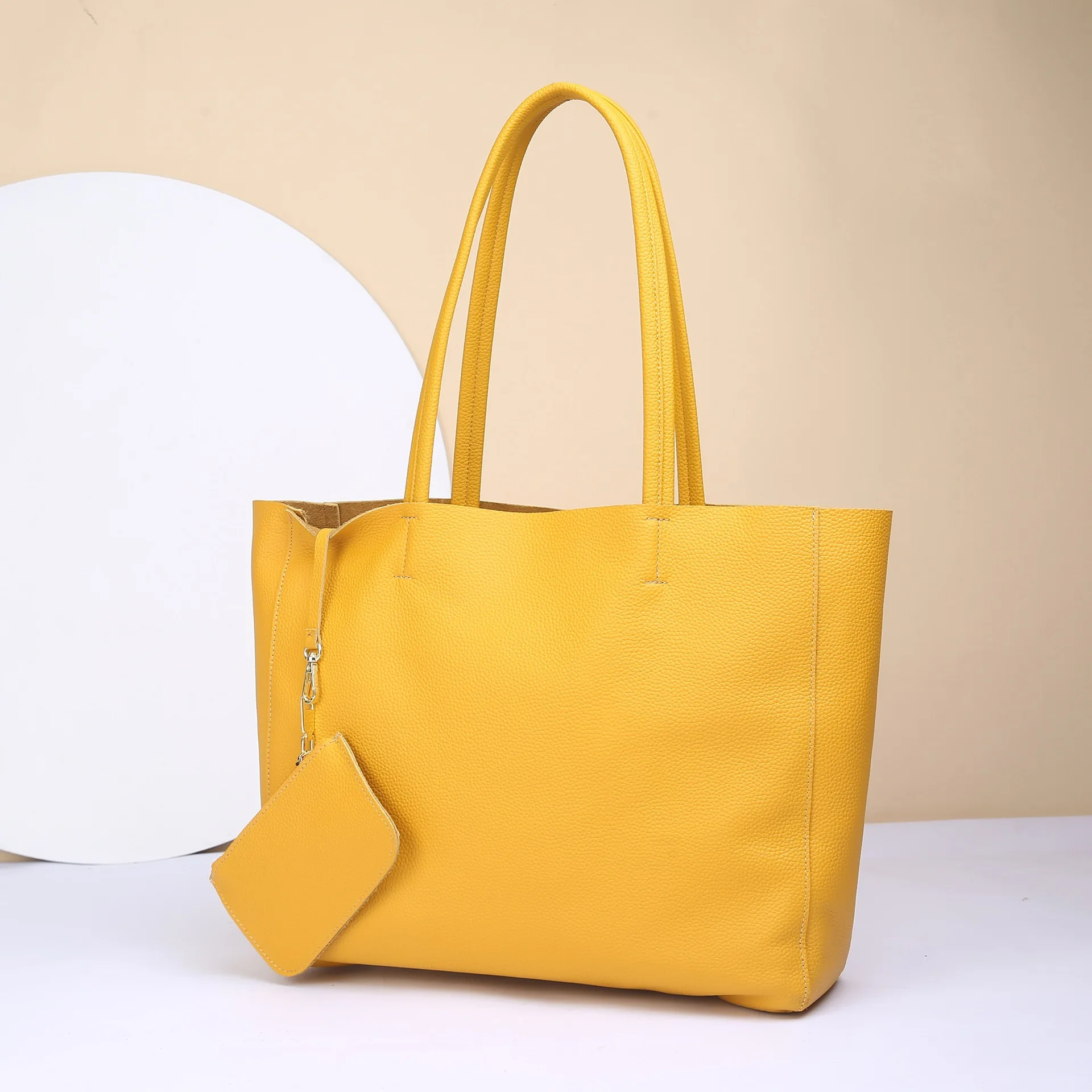 CLAREGQI Hot Style Concise Underarm bag Fashionable And LargeCapacity Leather Bags For Women All Match Cattle Hide Shoulder Bags