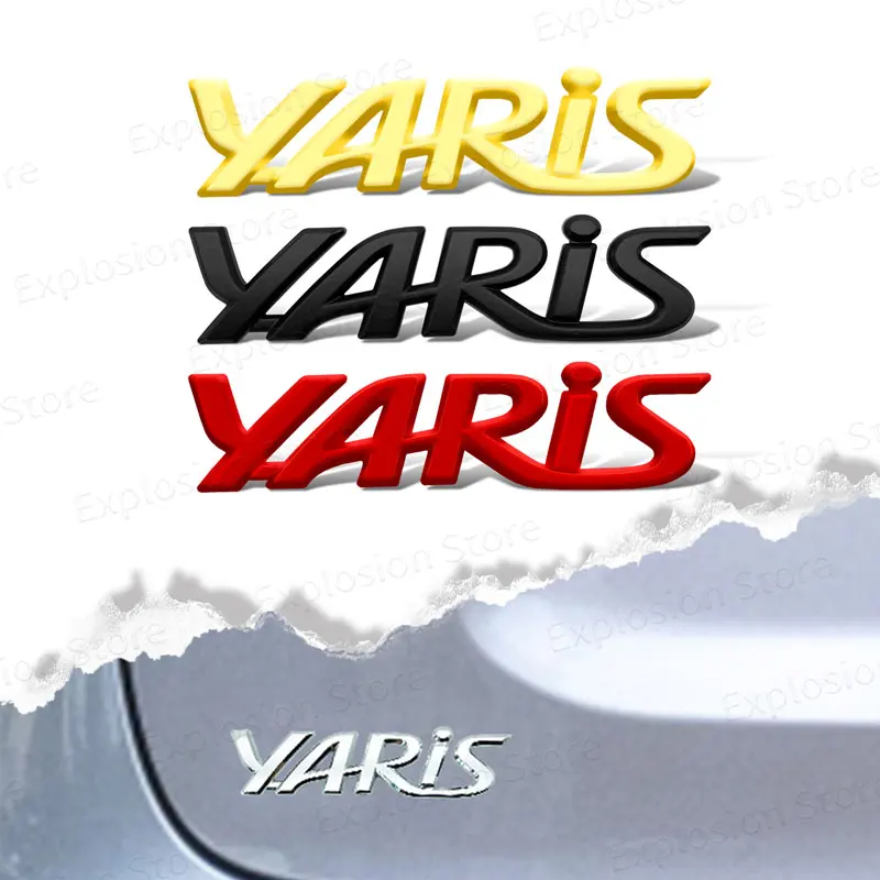 3D Metal Car Styling Letter Rear Trunk Emblem Badge Sticker Decor For Toyota Yaris Logo Rav4 Prius Corolla Camry CHR Accessories