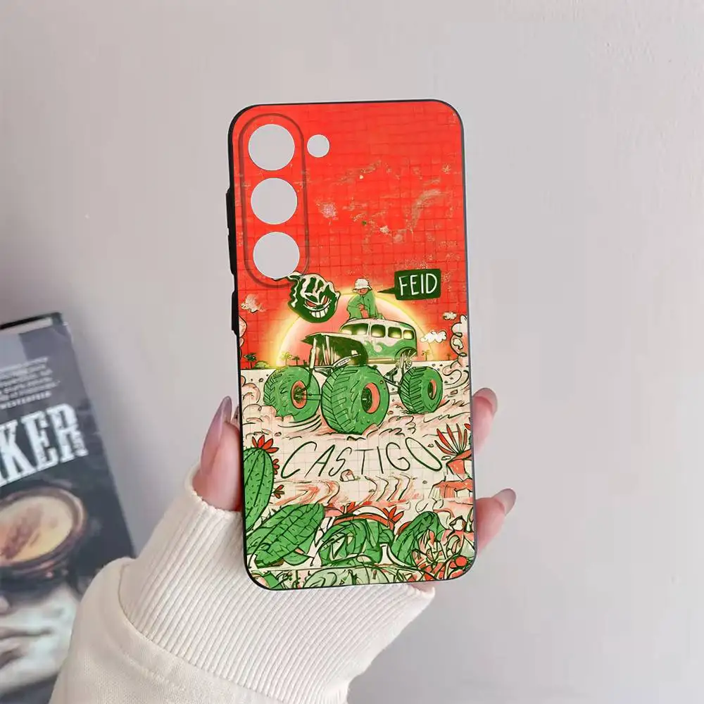 Funda de teléfono Feid Ferxxo SIXDO MOR para Samsung Galaxy A73,72,51,53,52,71,22,5G,Note,J7,8,9 funda negra suave