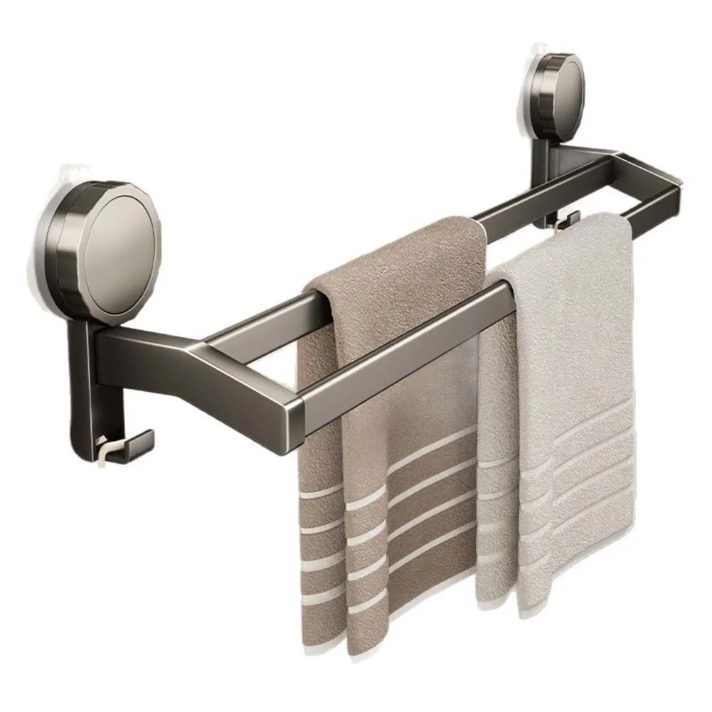 

Stick-on Rail Suction Towel Rack Moisture Resistant Towel Bar Quick Easy Installation Prevents Moisture Buildup