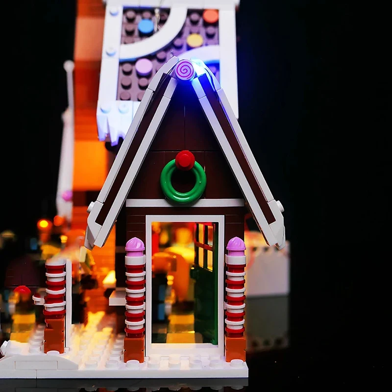 Kit de luz LED DIY com controle remoto para LEGO 10267 Gingerbread House (apenas luz LED, sem modelo de blocos)