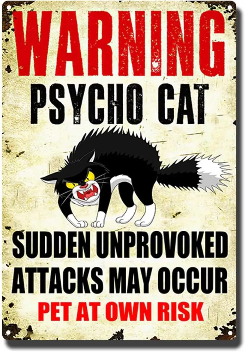 Warning Metal Tin S… - image