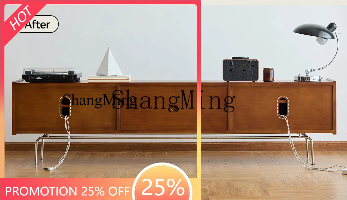 

ZYY Home Premium Sense Vintage Wood TV Cabinet Retro Combination Small Apartment Living Room Furniture TV Stand