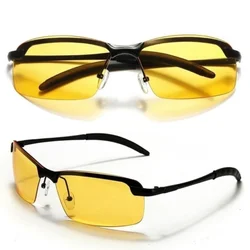 Lunettes jaunes de vision nocturne pour hommes, lunettes de soleil de sport en plein air, lunettes de conducteur, cadre PC