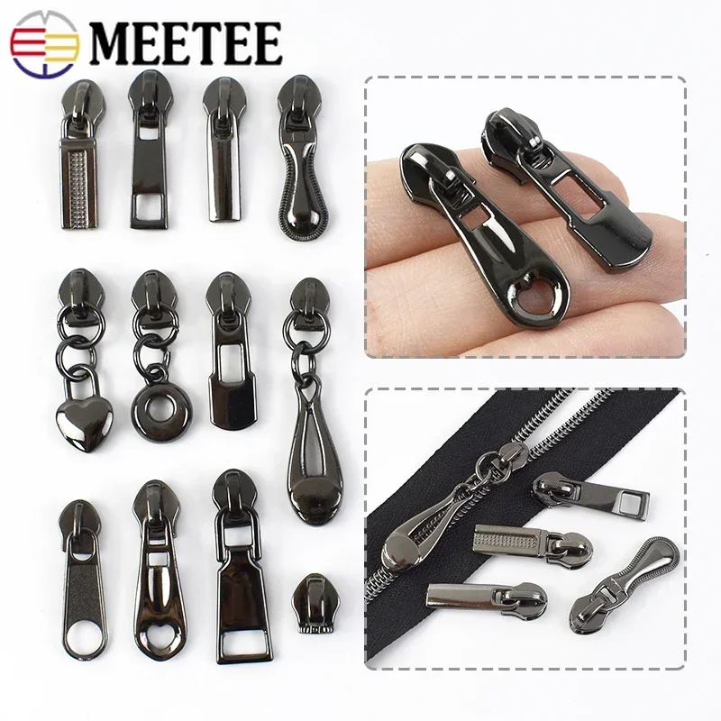 

10/20/30/50Pcs 3# GunBlack Zipper Slider for Nylon Zips Bag Decor Zippers Puller Zip Repair Kit DIY Clothes Sewing Accessories