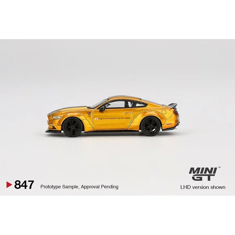 Przedsprzedaż MINIGT 847 LBWK Mustang LB złoty 1:64 odlewana diorama kolekcja modeli miniaturowe zabawki