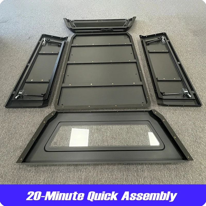 

High Quality 4x4 Aluminum Hardtop Canopy Waterproof Lockable No-Drill Fits Triton 15-23