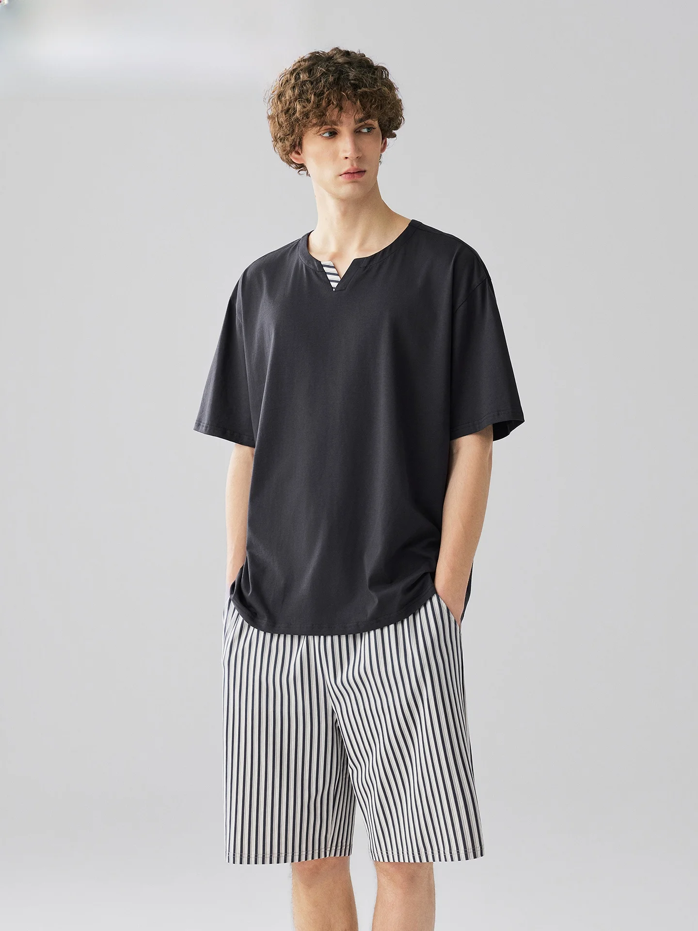 conjunto-de-ropa-de-dormir-de-verano-para-hombre-de-algodon-manga-corta-cuello-en-v-comodo-transpirable-ligero-suave-en-contraste