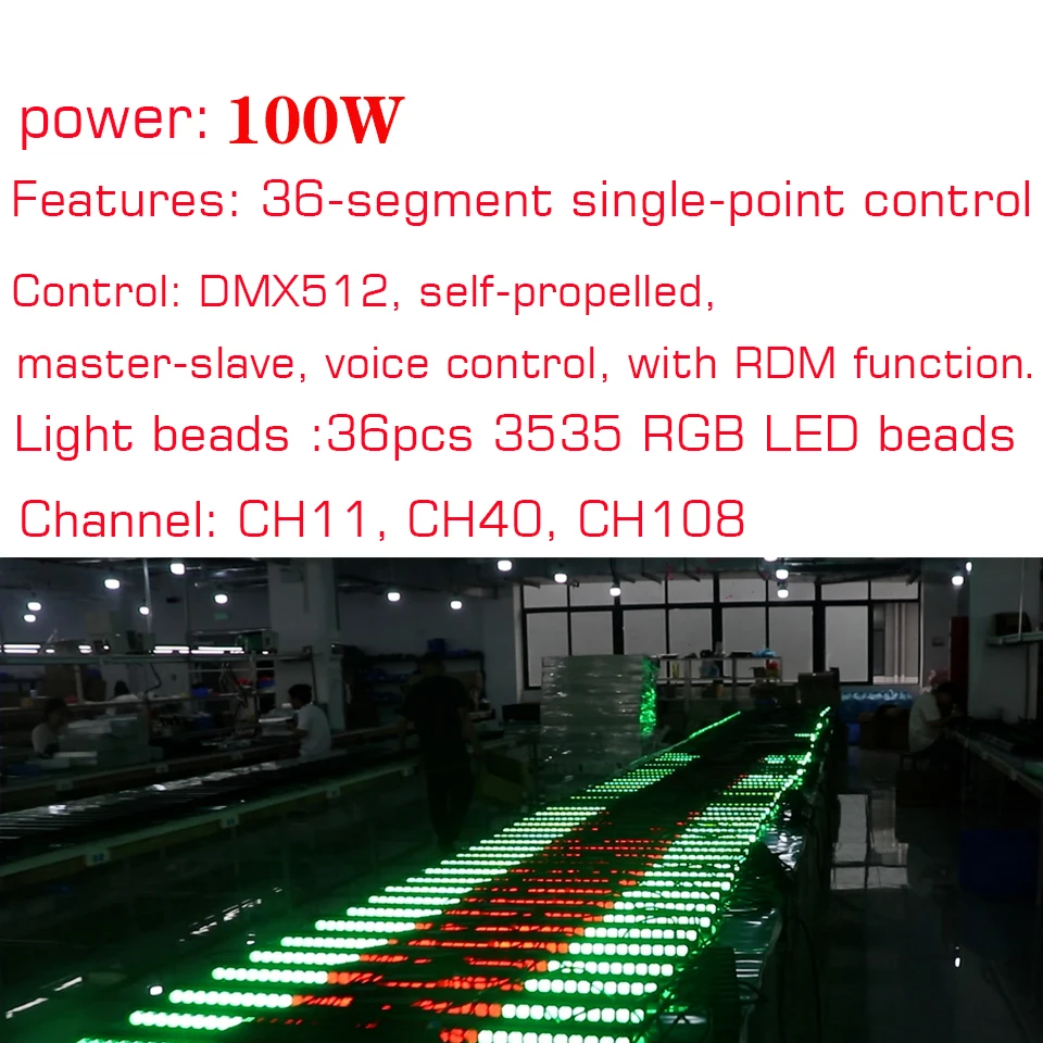 2 قطعة 36LED نقطة التحكم RGB 3IN1 جدار غسل ضوء DMX عمود إضاءة Led DMX512 خط بار غسل ضوء المرحلة ل Dj ديسكو حفلة سباق الخيل مصباح #6