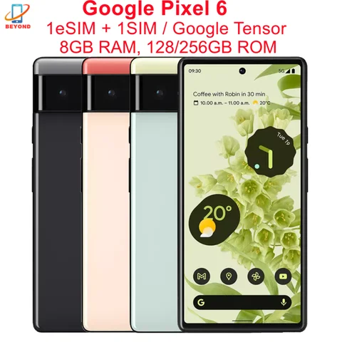 Google Pixel 6 5G Pixel6 6.4" OLED 8GB RAM 128/256GB ROM NFC Octa Core Google Tensor Original Unlocked Cell Phone