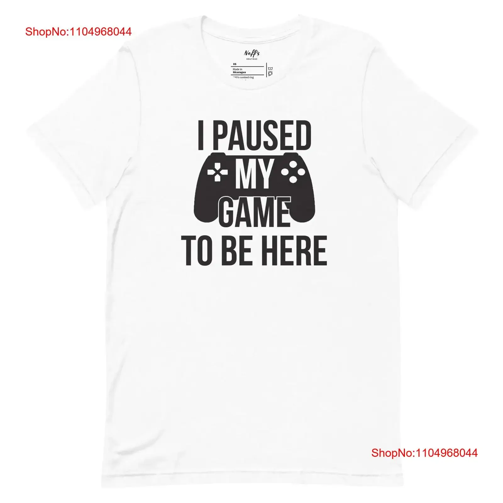 

I paused my Game to Be Here Funny T Shirt Men Gaming Father Day for vintage Washed homme Comfortable Soft Unisex Slightly