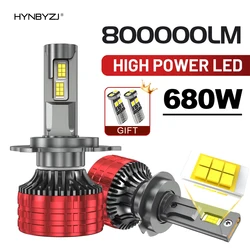 HYNBYZJ H4 H7 LED Headlight Bulbs 680W 800000LM CANBUS No Error H1 H8 H11 9005 HB3 9006 HB4 Powerful Super Bright Auto Headlamp