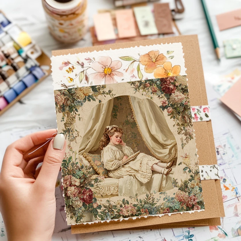 36 hojas de papel para álbum de recortes de 6 "x 6": impresiones de azulejos de mosaico para álbumes de recortes, decoración DIY de origami y bohemios, elegante juego de manualidades