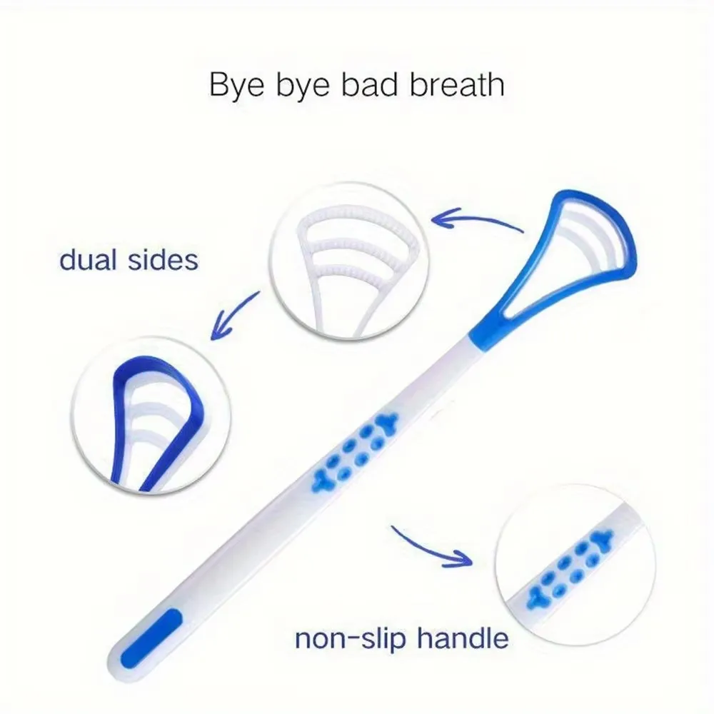 Tongue Scraper Cleaners Reusable Oral Health Cleaning Brush , Prevent Cloudy Mouth, Clean Food Debris, Suitable For Adult