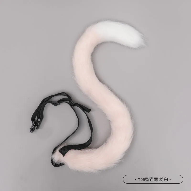 เซ็กซี่แมว Kawii Plush Cat Tail ชุดคอสเพลย์ผู้หญิง Props Faux Fur Fox สัตว์หาง JK สาวฮาโลวีนเล่นบทบาทอุปกรณ์เสริม