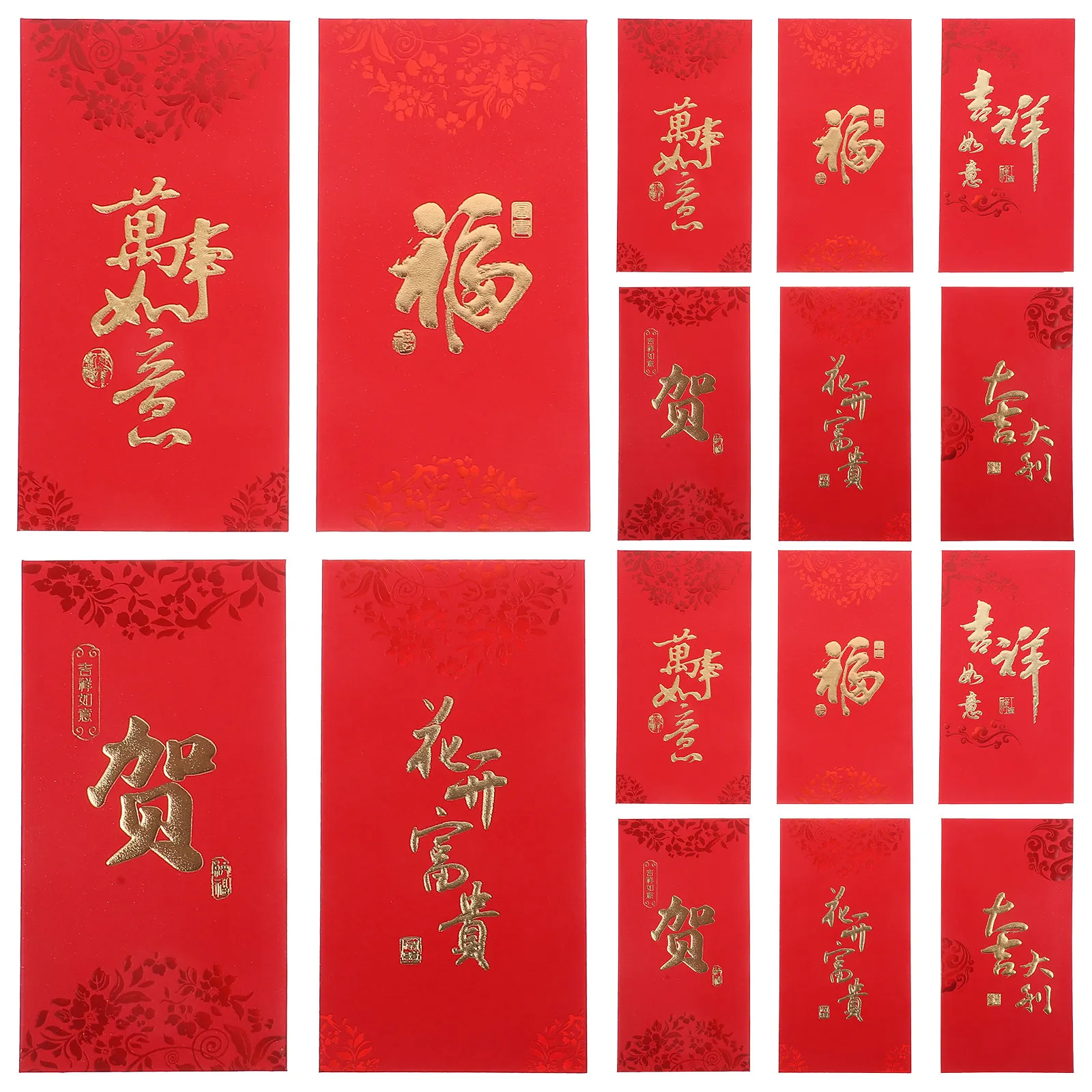 

6Pcs Sturdy Paper Red Packets Festive Dragon Year Design Lucky Money Bags for Lunar New Year Wedding Birthday Party Traditional