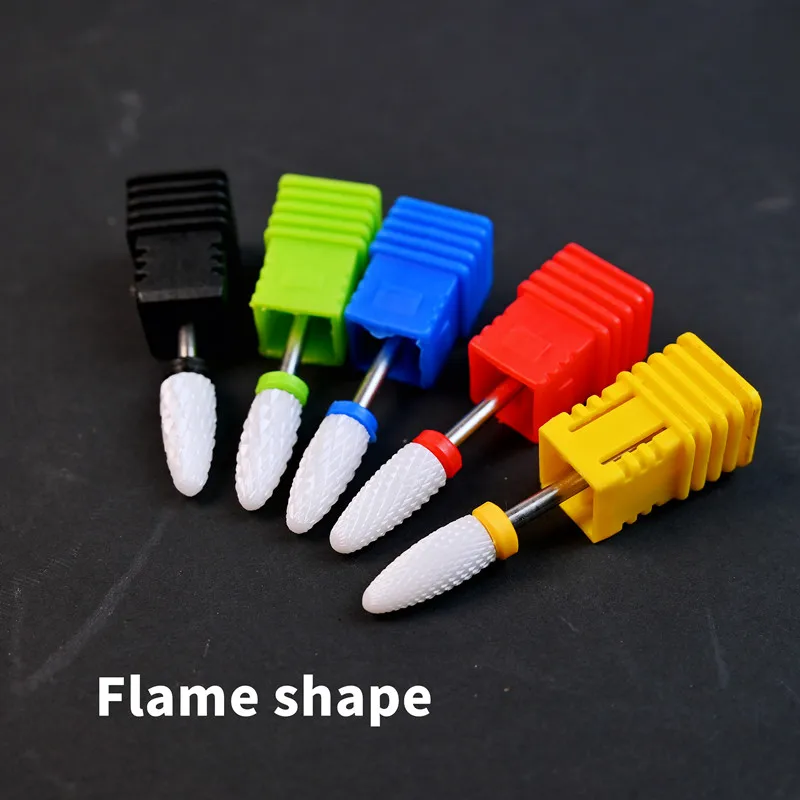 1pc Ceramic nail drill bits nail drill machine accessories Tool nail glue removal tools cleaning devices