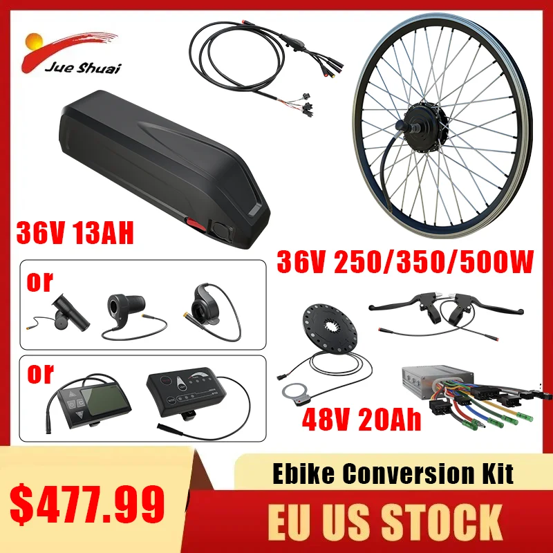 

Electric Bike Conversion Kit 36V 250/350/500W Motor Wheel for EBike With 13AH/16AH Battery LCD 20''-29''Tire электроколесо