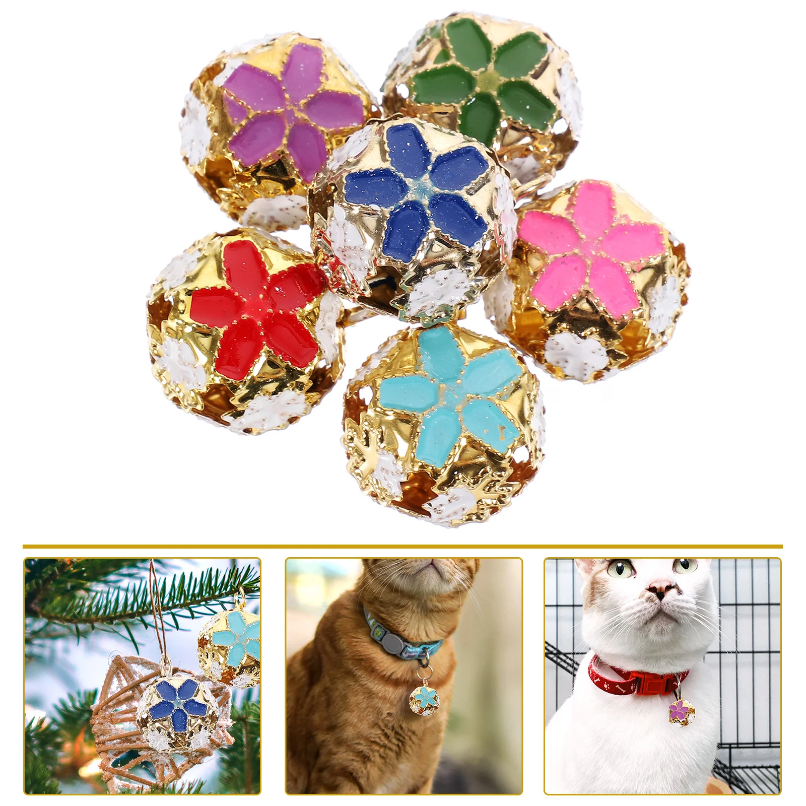 

50Pcs Lovely Multi-Function Mini Bells Attractive Wear-Resistant Pendant Charms for Handcraft Gift Packaging Bag Accessories