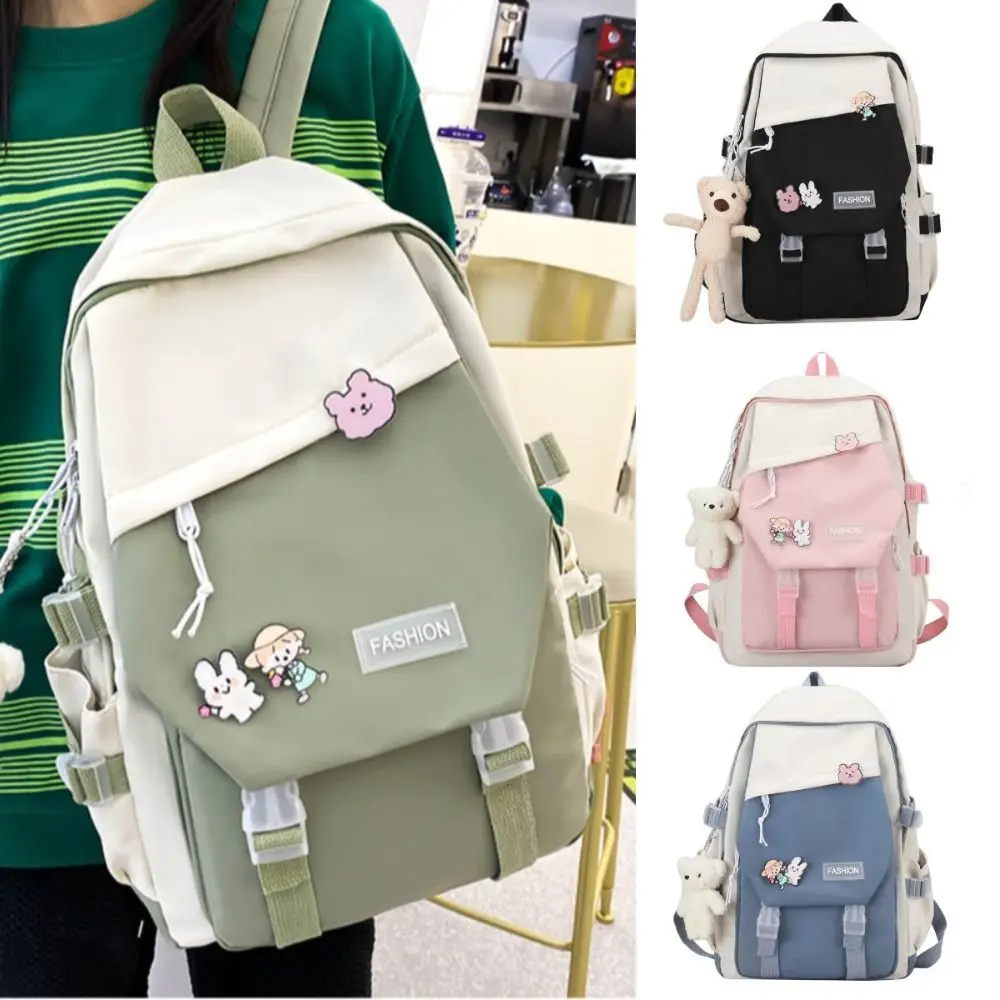 

Preppy Workwear Style Backpack Harajuku Style Large Capacity Students Backpack Japanese Style Leisure Shoulder Bag Teenagers