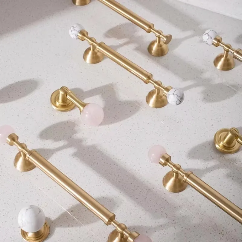 High End French Cabinet Handle Light Luxury Bathroom Cabinet Decoration Handle Cabinet Crystal Knobs Personalized Drawer Handles