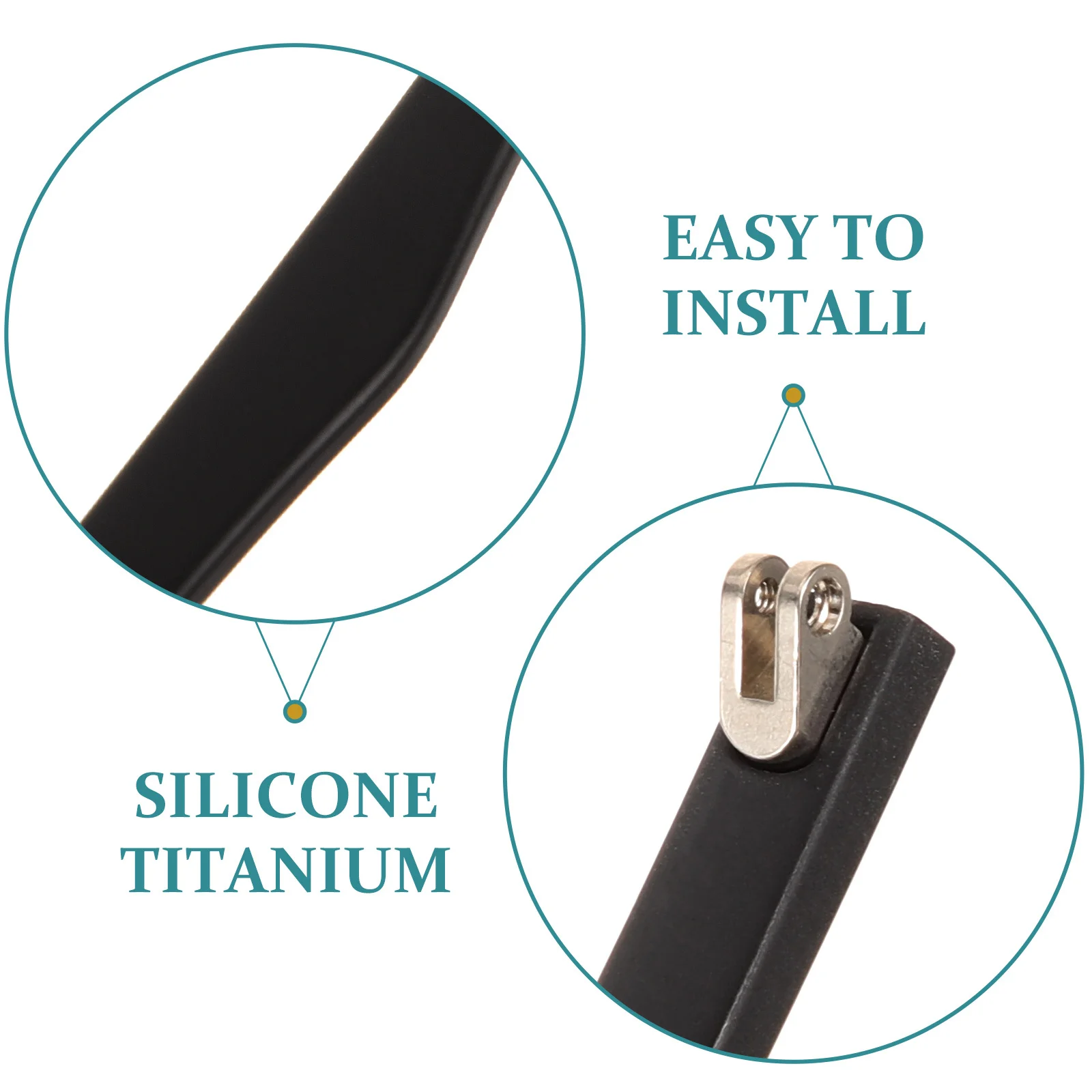 1 زوج النظارات الساق استبدال سيليكون التيتانيوم المعابد خفيفة الوزن مريحة العالمي نظارات الذراع إصلاح أجزاء