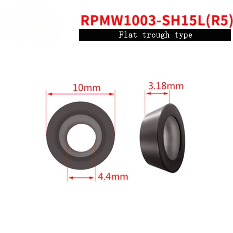 100% new R4 R5 R6 round Insert RPMT RPMW RPMT08T2 RPMW1204 RPMW1003 blade SH15L for Process HRC20-68 degree ordinary steel