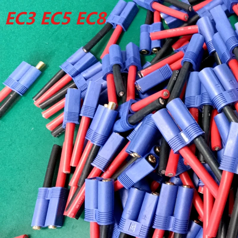 1pc EC3 EC5 EC8 Male Female Connector Emergency Starting Power Bullet Banana Plug Cable for RC Battery Toys Pigtail Wire Adapter