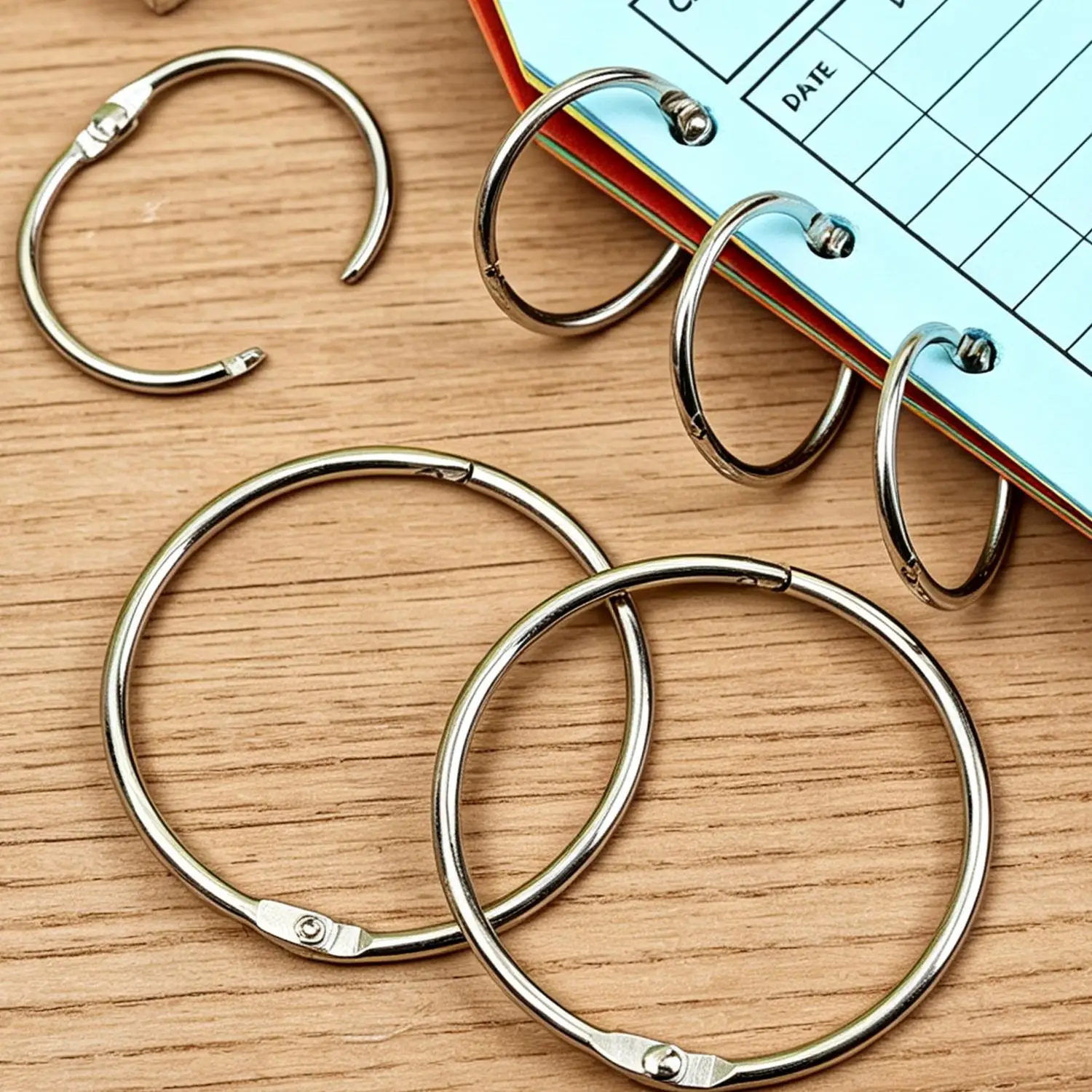 10pcs Multifunctional Loose-leaf Notebook Metal Binder Rings