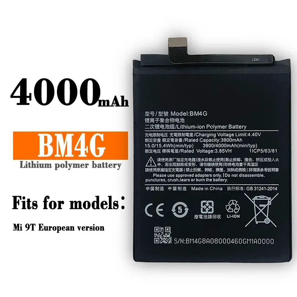 

Mobile Phone Replacement Battery For Xiaomi 9T MI9T Phone Battery BM4G Large Capacity High Quality Lithium Battery