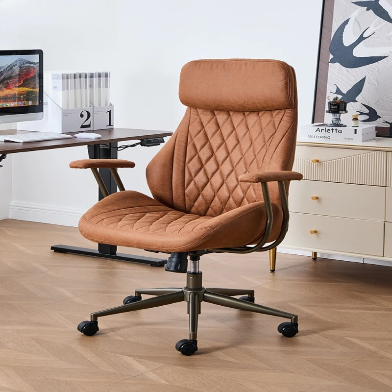 كرسي مكتب كرسي رئيس أمريكي خفيف فاخر أوروبي وأمريكي للكمبيوتر المنزلي كرسي رئيس الدراسة