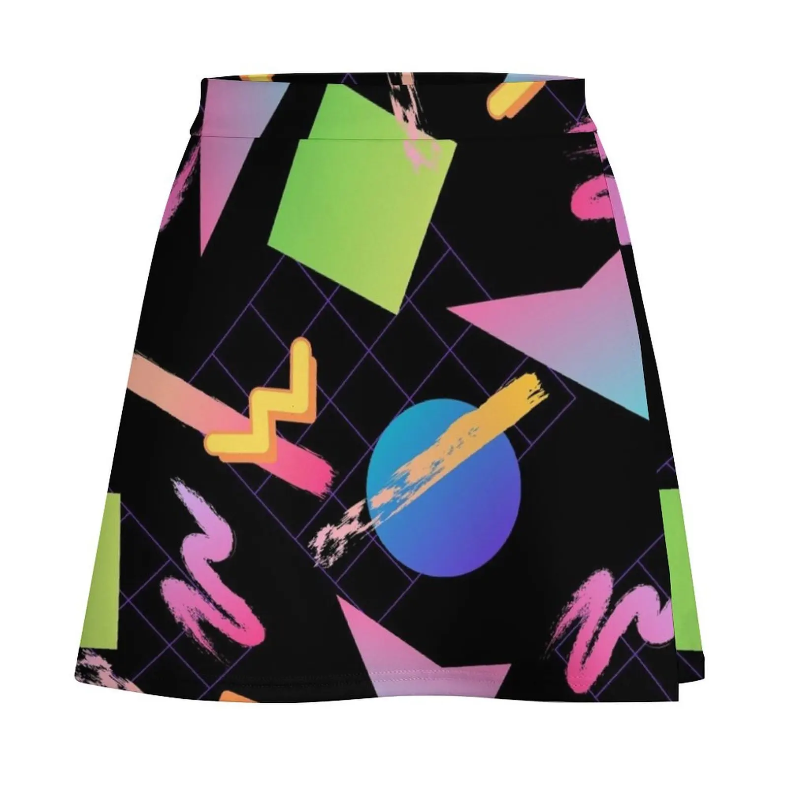 80s Graphics Design 04 Mini Skirt 90s vintage clothes midi skirt for women Mini Skirt